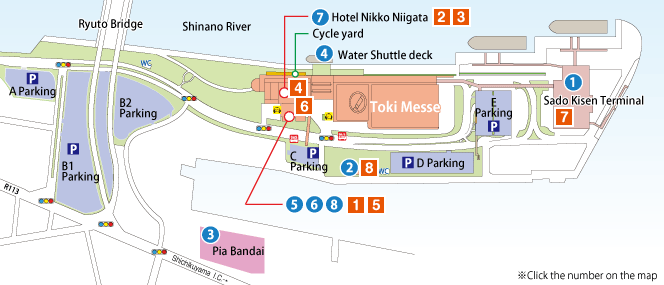 Tokimesse Area Map
