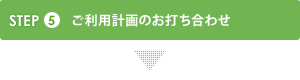 ご利用計画のお打ち合わせ